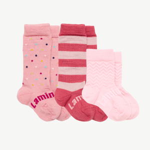 merino wool baby socks set pink