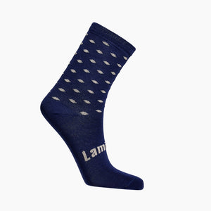 merino wool socks for children blue with beige spots nz
