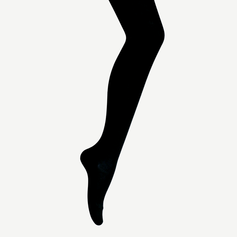 Merino Wool Flat Knit Tights WOMAN Essential Black