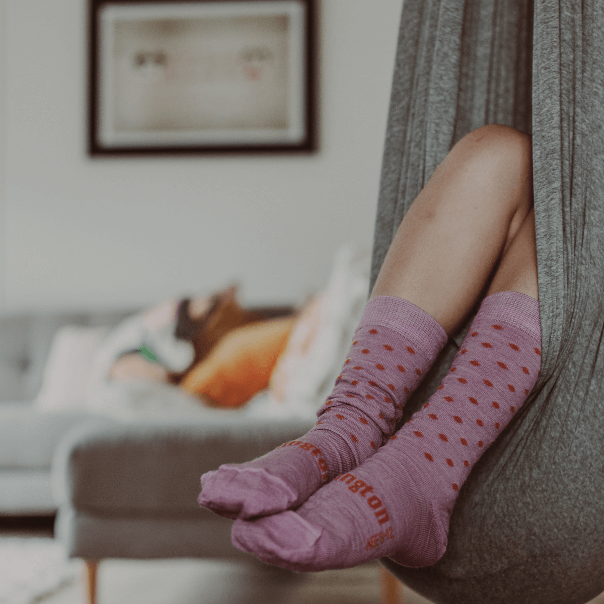 Merino Wool Child sock purple nz aus 