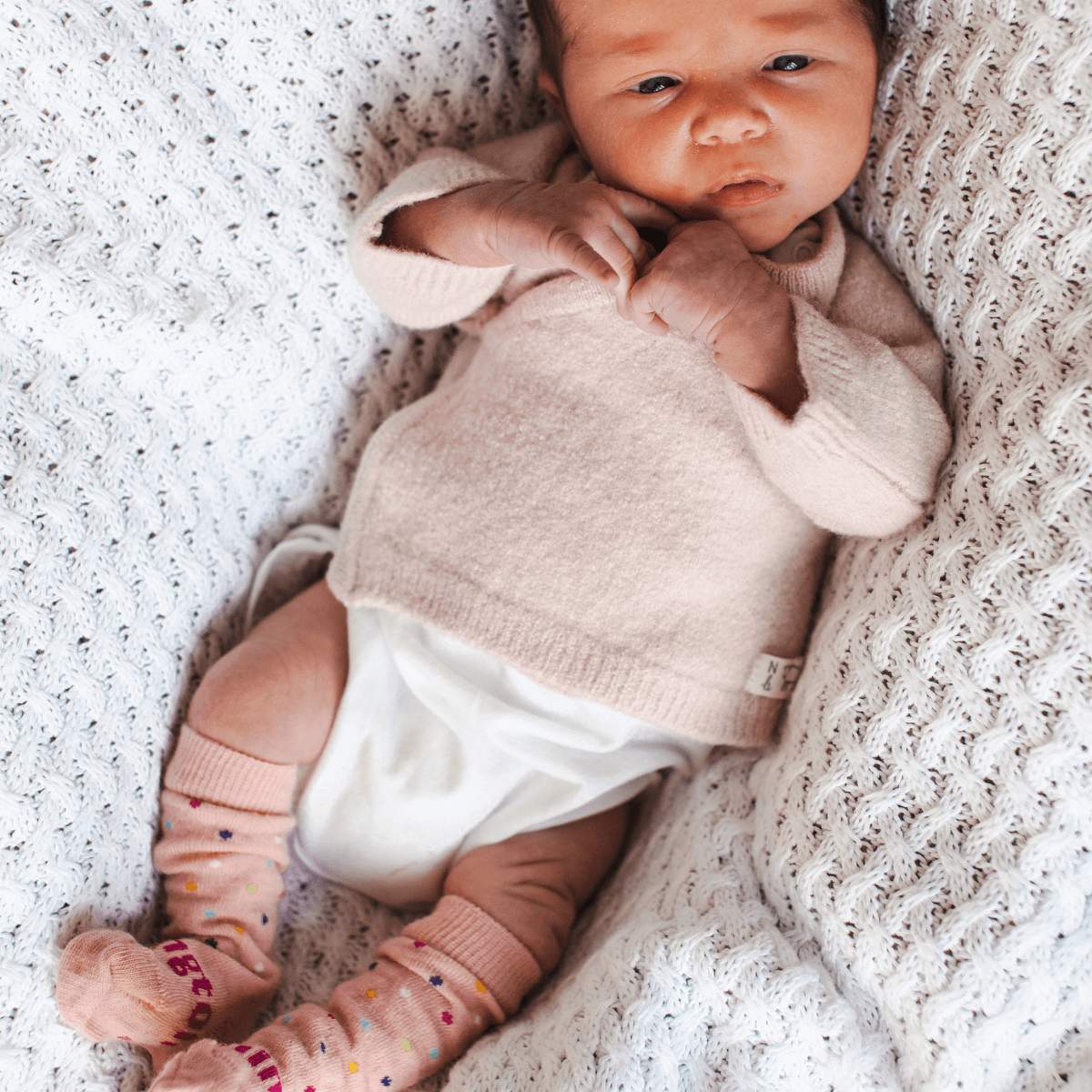 Newborn baby top knee high socks