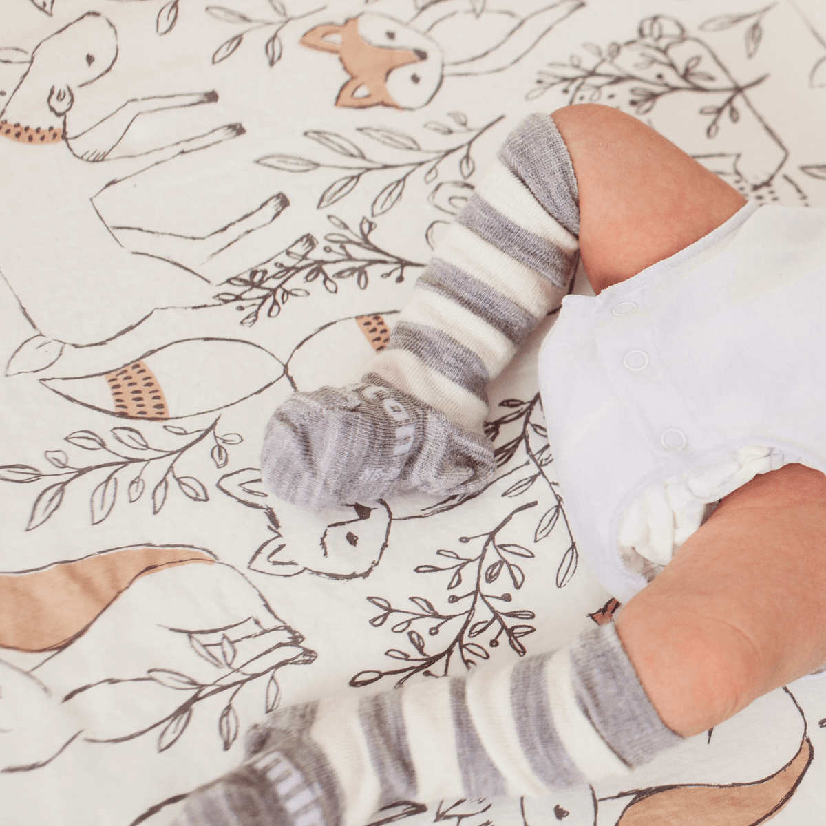 merino wool knee high baby socks grey striped nz aus